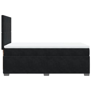 Κρεβάτι Boxspring με Στρώμα Μαύρο 100x200 εκ. Βελούδινο