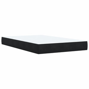 Κρεβάτι Boxspring με Στρώμα Μαύρο 120x190 εκ. Βελούδινο