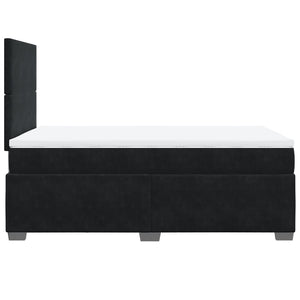 Κρεβάτι Boxspring με Στρώμα Μαύρο 120x190 εκ. Βελούδινο