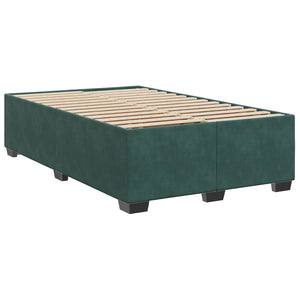 Κρεβάτι Boxspring με Στρώμα Σκούρο Πράσινο 120x190εκ. Βελούδινο