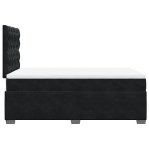 Κρεβάτι Boxspring με Στρώμα Μαύρο 120x190 εκ. Βελούδινο - Pakobazaar
