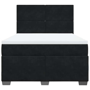 Κρεβάτι Boxspring με Στρώμα Μαύρο 160x200 εκ. Βελούδινο - Pakobazaar