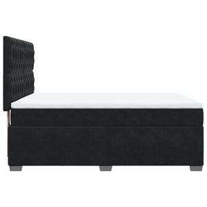 Κρεβάτι Boxspring με Στρώμα Μαύρο 160x200 εκ. Βελούδινο - Pakobazaar