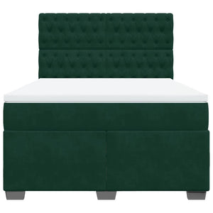 Κρεβάτι Boxspring με Στρώμα Σκούρο Πράσινο 160x200εκ. Βελούδινο - Pakobazaar
