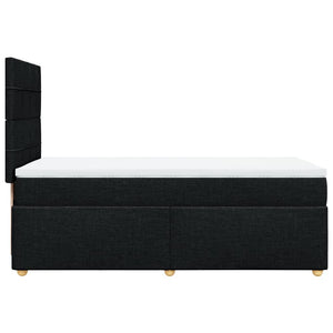 Κρεβάτι Boxspring με Στρώμα Μαύρο 90x190 εκ.Υφασμάτινο