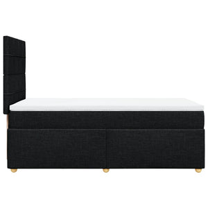 Κρεβάτι Boxspring με Στρώμα Μαύρο 90x200 εκ. Υφασμάτινο - Pakobazaar