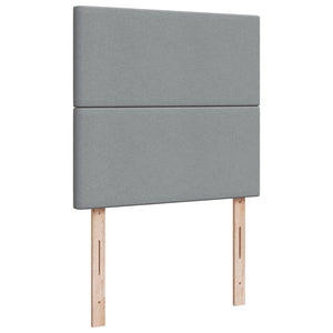 Κρεβάτι Boxspring με Στρώμα Ανοιχτό Γκρι 100x200 εκ. Υφασμάτινο