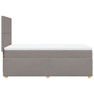 Κρεβάτι Boxspring με Στρώμα Taupe 100 x 200 εκ. Υφασμάτινο