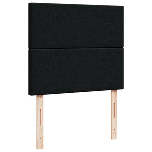 Κρεβάτι Boxspring με Στρώμα Μαύρο 120x190 εκ. Υφασμάτινο