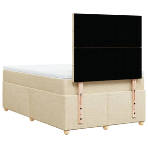Κρεβάτι Boxspring με Στρώμα Κρεμ 120x190 εκ. Υφασμάτινο