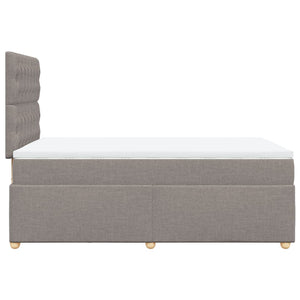 Κρεβάτι Boxspring με Στρώμα Taupe 120x190 εκ. Υφασμάτινο - Pakobazaar