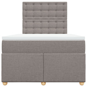 Κρεβάτι Boxspring με Στρώμα Taupe 120x190 εκ. Υφασμάτινο - Pakobazaar