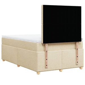 Κρεβάτι Boxspring με Στρώμα Κρεμ 120x190 εκ. Υφασμάτινο
