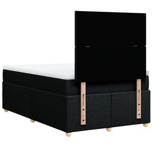 Κρεβάτι Boxspring με Στρώμα Μαύρο 120x200 εκ. Υφασμάτινο - Pakobazaar