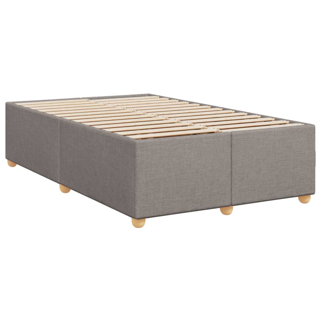 Κρεβάτι Boxspring με Στρώμα Taupe 120x200 εκ. Υφασμάτινο