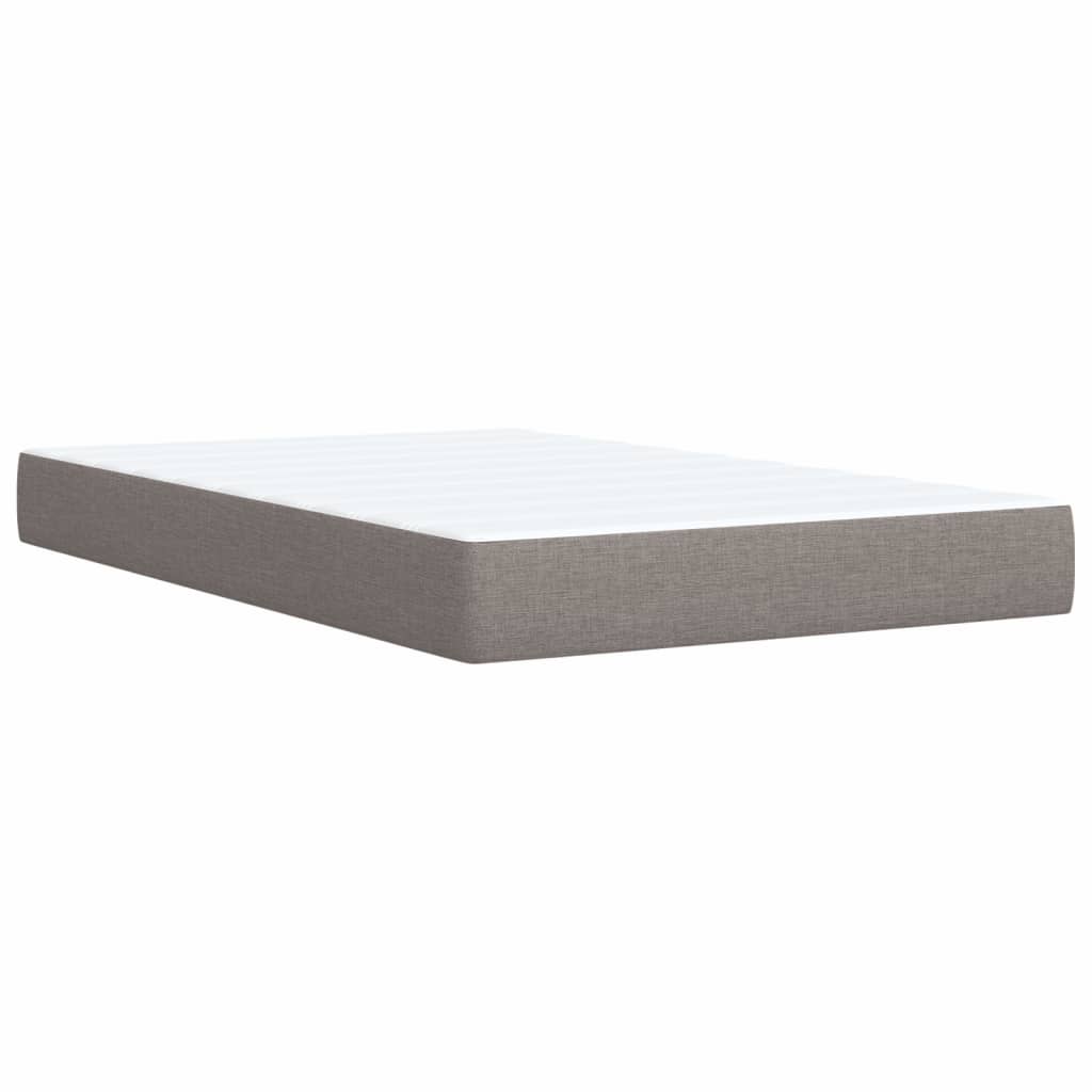 Κρεβάτι Boxspring με Στρώμα Taupe 120x200 εκ. Υφασμάτινο
