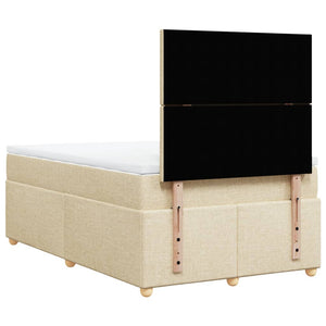Κρεβάτι Boxspring με Στρώμα Κρεμ 120x200 εκ. Υφασμάτινο
