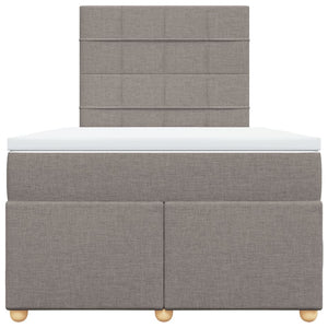 Κρεβάτι Boxspring με Στρώμα Taupe 120x200 εκ. Υφασμάτινο