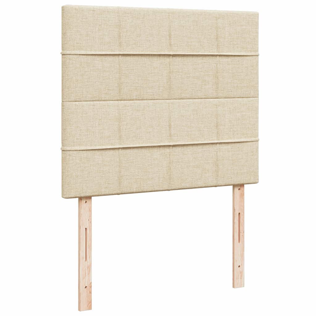 Κρεβάτι Boxspring με Στρώμα Κρεμ 120x200 εκ. Υφασμάτινο