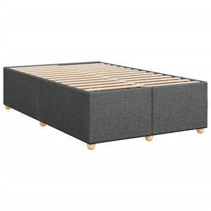 Κρεβάτι Boxspring με Στρώμα Σκούρο Γκρι 120x200 εκ. Υφασμάτινο - Pakobazaar