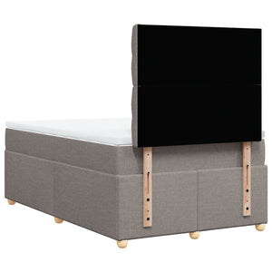 Κρεβάτι Boxspring με Στρώμα Taupe 120x200 εκ. Υφασμάτινο
