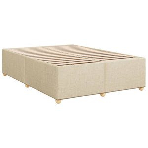 Κρεβάτι Boxspring με Στρώμα Κρεμ 140x200 εκ. Υφασμάτινο