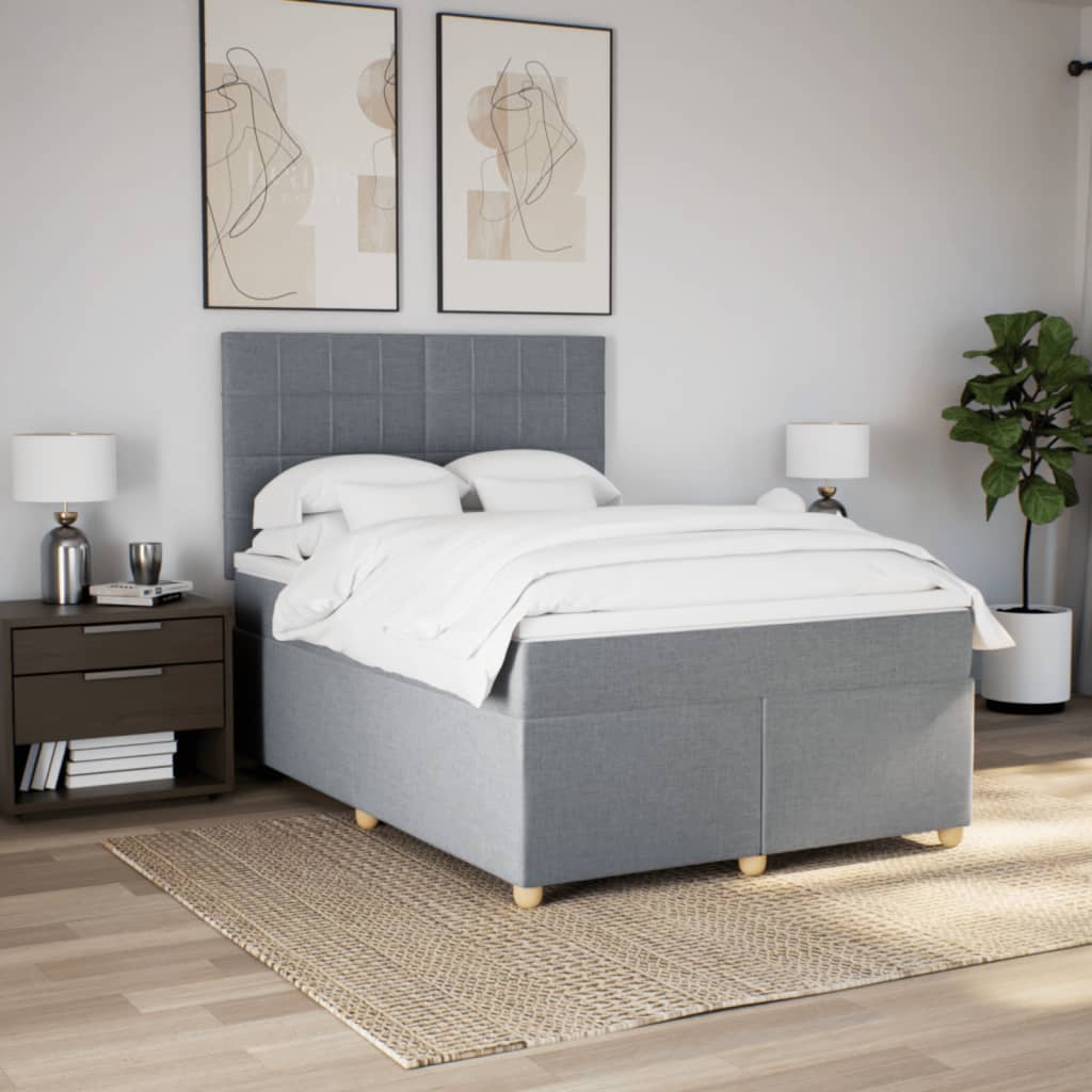 Κρεβάτι Boxspring με Στρώμα Αν. Πράσινο 160x200εκ Υφασμάτινο