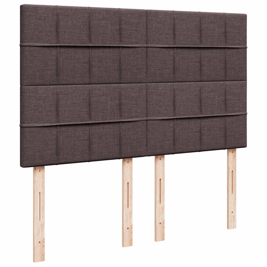 Κρεβάτι Boxspring με Στρώμα Σκούρο Καφέ 160x200 εκ Υφασμάτινο