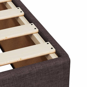 Κρεβάτι Boxspring με Στρώμα Σκούρο Καφέ 160x200 εκ Υφασμάτινο
