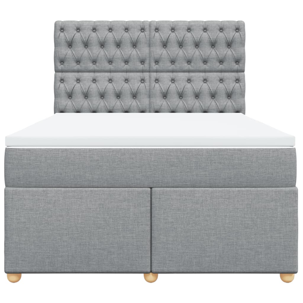 Κρεβάτι Boxspring με Στρώμα Αν. Πράσινο 160x200εκ Υφασμάτινο - Pakobazaar