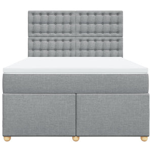 Κρεβάτι Boxspring με Στρώμα Αν. Πράσινο 160x200εκ Υφασμάτινο - Pakobazaar