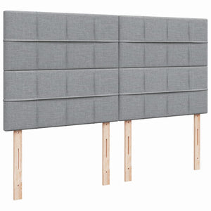 Κρεβάτι Boxspring με Στρώμα Ανοιχτό Γκρι 180x200 εκ. Υφασμάτινο