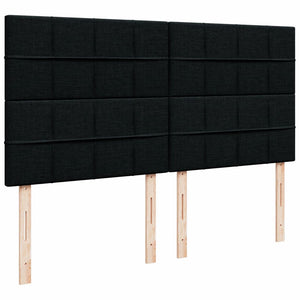 Κρεβάτι Boxspring με Στρώμα Μαύρο 180x200 εκ. Υφασμάτινο - Pakobazaar