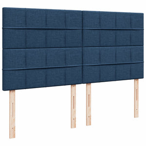 Κρεβάτι Boxspring με Στρώμα Μπλε 180x200 εκ. Υφασμάτινο - Pakobazaar
