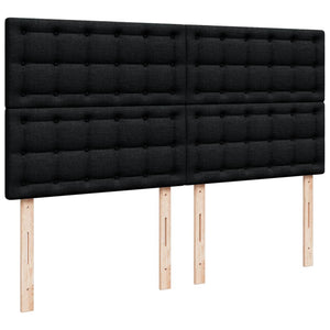 Κρεβάτι Boxspring με Στρώμα Μαύρο 180x200 εκ. Υφασμάτινο - Pakobazaar