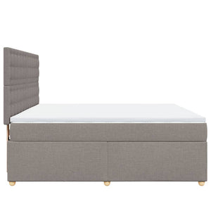 Κρεβάτι Boxspring με Στρώμα Taupe 180x200 εκ. Υφασμάτινο