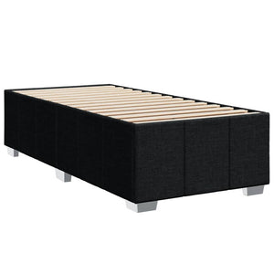 Κρεβάτι Boxspring με Στρώμα Μαύρο 80 x 200 εκ. Υφασμάτινο