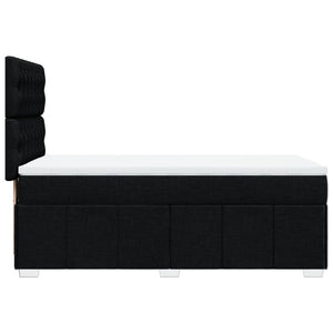 Κρεβάτι Boxspring με Στρώμα Μαύρο 80 x 200 εκ. Υφασμάτινο - Pakobazaar
