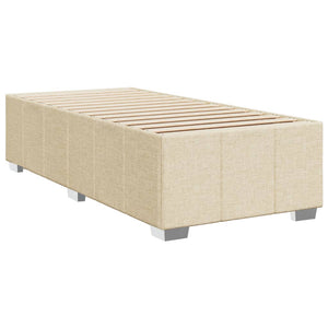 Κρεβάτι Boxspring με Στρώμα Κρεμ 90x190 εκ.Υφασμάτινο - Pakobazaar