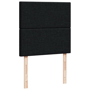 Κρεβάτι Boxspring με Στρώμα Μαύρο 90x200 εκ. Υφασμάτινο - Pakobazaar