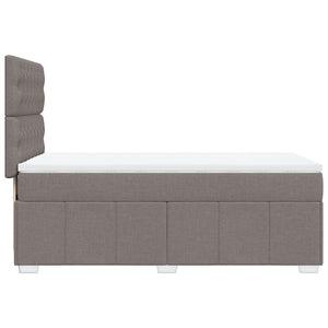 Κρεβάτι Boxspring με Στρώμα Taupe 90x200 εκ. Υφασμάτινο - Pakobazaar