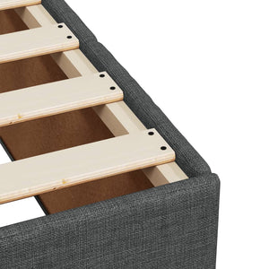 Κρεβάτι Boxspring με Στρώμα Σκούρο Γκρι 90x200 εκ. Υφασμάτινο - Pakobazaar