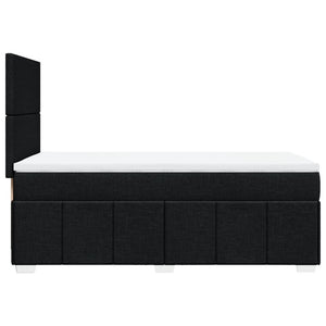 Κρεβάτι Boxspring με Στρώμα Μαύρο 100 x 200 εκ. Υφασμάτινο