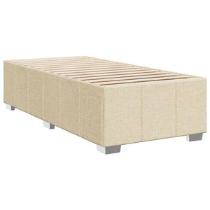 Κρεβάτι Boxspring με Στρώμα Κρεμ 100 x 200 εκ. Υφασμάτινο - Pakobazaar