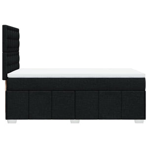Κρεβάτι Boxspring με Στρώμα Μαύρο 100 x 200 εκ. Υφασμάτινο