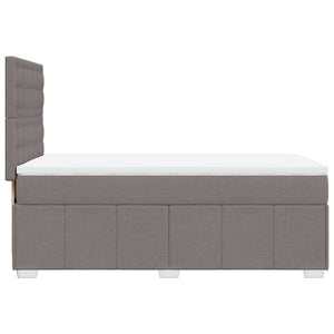 Κρεβάτι Boxspring με Στρώμα Taupe 100 x 200 εκ. Υφασμάτινο - Pakobazaar