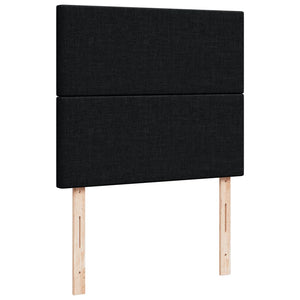 Κρεβάτι Boxspring με Στρώμα Μαύρο 120x190 εκ. Υφασμάτινο - Pakobazaar