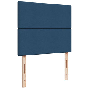Κρεβάτι Boxspring με Στρώμα Μπλε 120x190 εκ. Υφασμάτινο - Pakobazaar