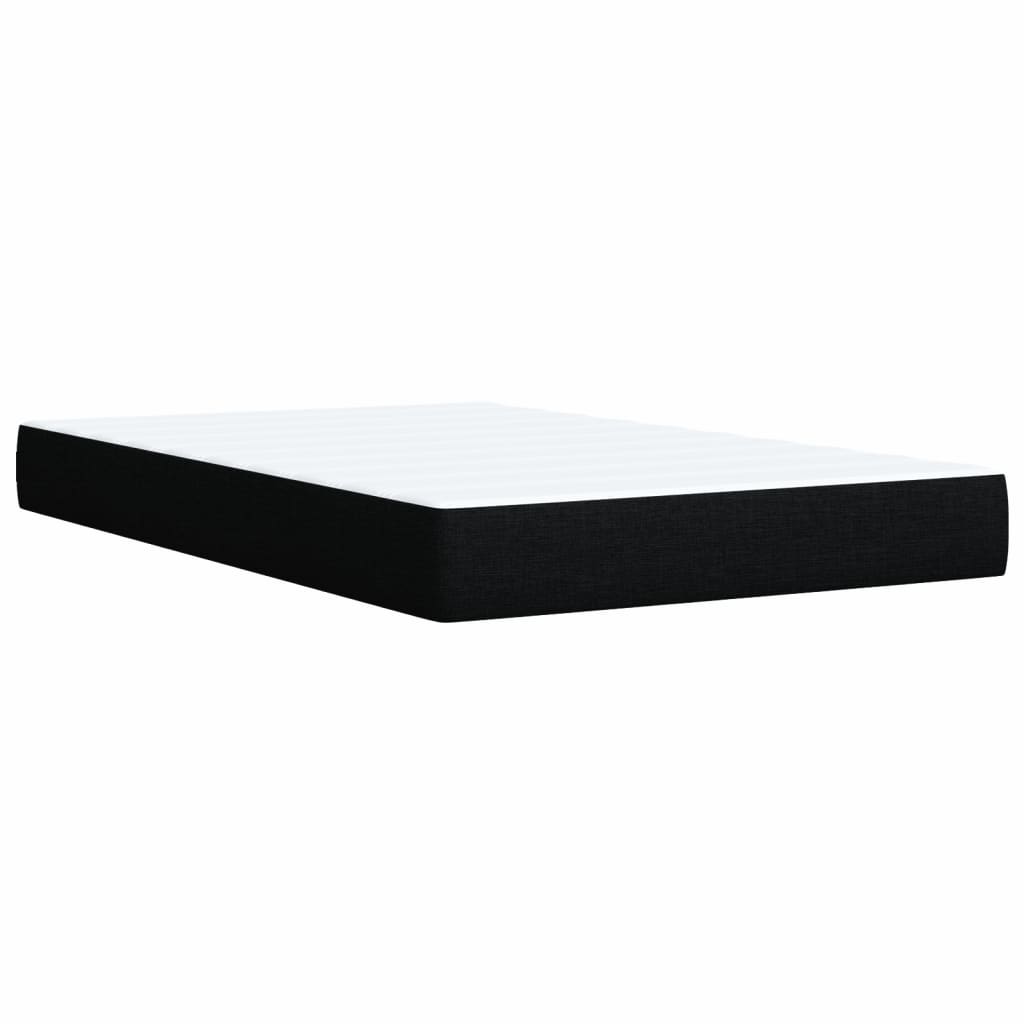 Κρεβάτι Boxspring με Στρώμα Μαύρο 120x190 εκ. Υφασμάτινο