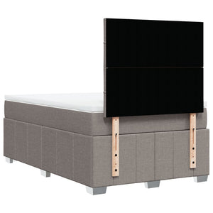 Κρεβάτι Boxspring με Στρώμα Taupe 120x190 εκ. Υφασμάτινο - Pakobazaar